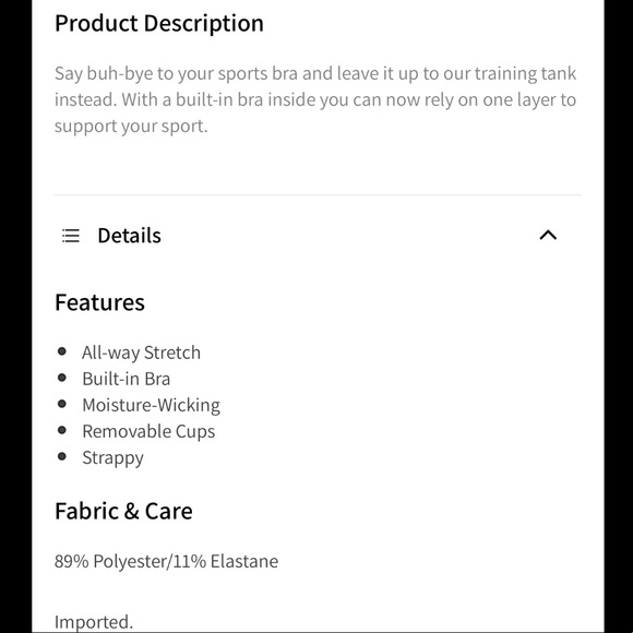 FABLETICS Kessler Built in Bra Tank - Petal/Shadow - Picture 9 of 9